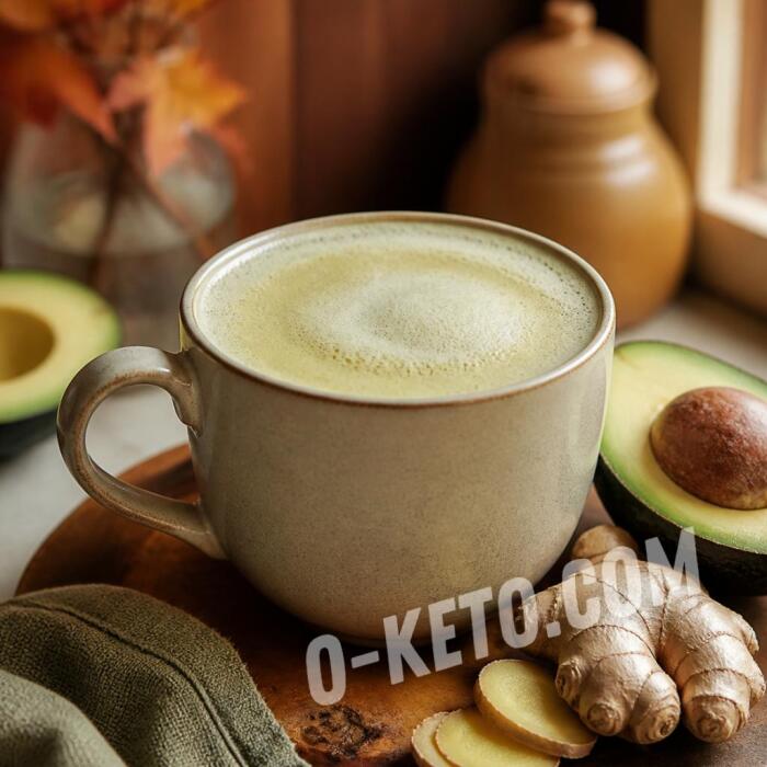 Latte cu avocado și ghimbir Latte cu avocado și ghimbir