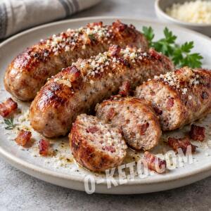 Pork Sausages with Bacon and Parmesan
