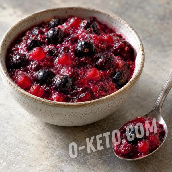 Рецепты на кето: Варенье из красной и чёрной смородины с муссом