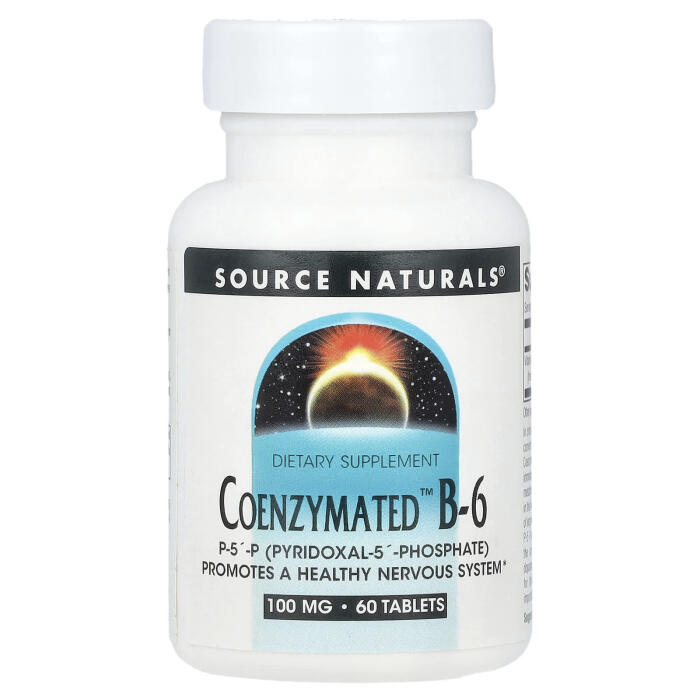 Source Naturals, Coenzymated™ B-6, 100 mg, 60 Tablets Source Naturals, Coenzymated™ B-6, 100 mg, 60 Tablets