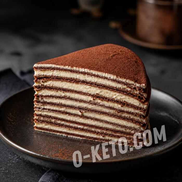 Tort tiramisu cu clătite de ciocolată