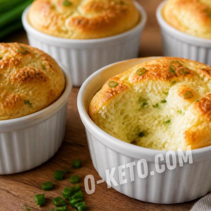 Сырное суфле с зеленым луком Сырное суфле с зеленым луком