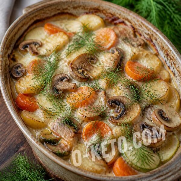Keto recipes: Turnip and Mushroom Casserole