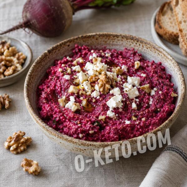 Рецепты на кето: Паштет из свеклы с фетой и грецкими орехами Рецепты на кето: Паштет из свеклы с фетой и грецкими орехами