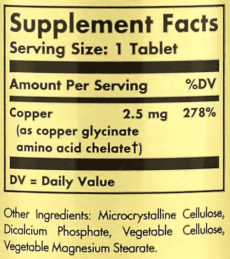 Solgar,-Chelated-Copper,-100-Tablets-(2.5-mg-per-Tablet) Solgar,-Chelated-Copper,-100-Tablets-(2.5-mg-per-Tablet)