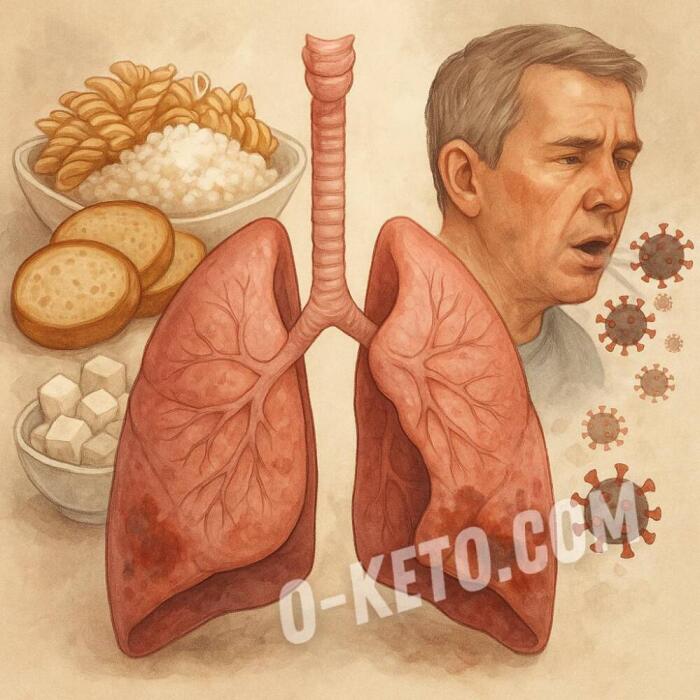 Why does a high-carbohydrate diet increase the risks of COVID-19?