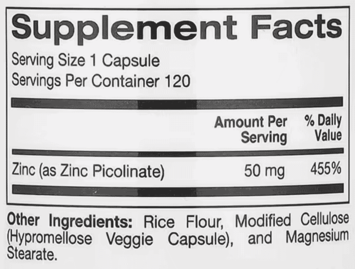 California-Gold-Nutrition,-Zinc-Picolinate,-50-mg,-120-Veggie-Capsules