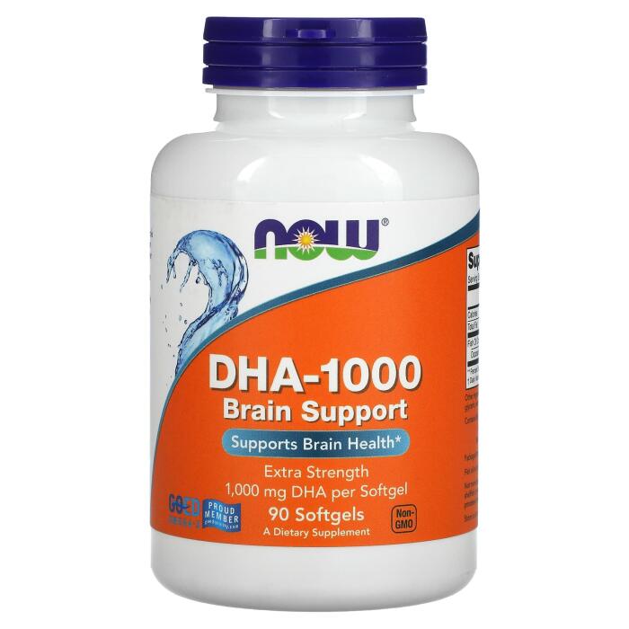 NOW Foods, DHA-1000 Brain Support, Extra Strength, 1,000 mg, 90 Softgels NOW Foods, DHA-1000 Brain Support, Extra Strength, 1,000 mg, 90 Softgels