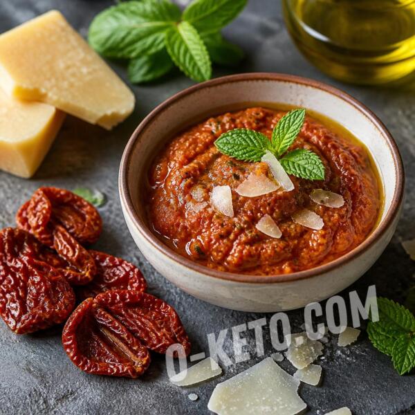 Rețete keto: Sos de roșii uscate cu parmezan