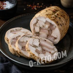 Turkey Meat Roll with Pork Belly Turkey Meat Roll with Pork Belly