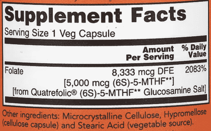 NOW-Foods,-Methyl-Folate,-5,000-mcg,-50-Veg-Capsules-