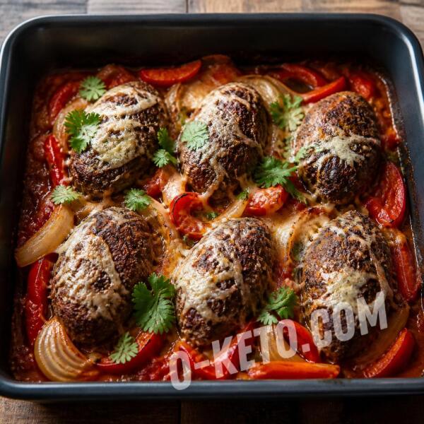 Keto recipes: Oven-baked kofte with vegetables Keto recipes: Oven-baked kofte with vegetables