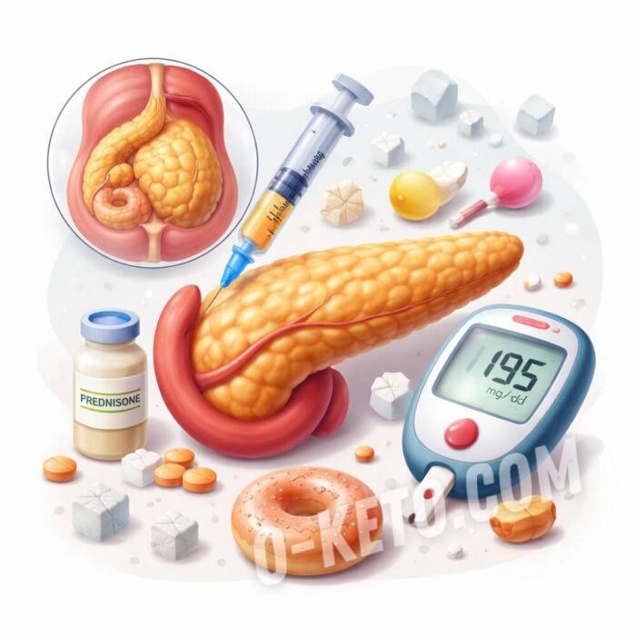 Why can the use of glucocorticoids lead to diabetes?