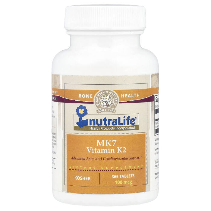 NutraLife, MK7 Vitamin K2, 100 mcg, 365 Tablets NutraLife, MK7 Vitamin K2, 100 mcg, 365 Tablets
