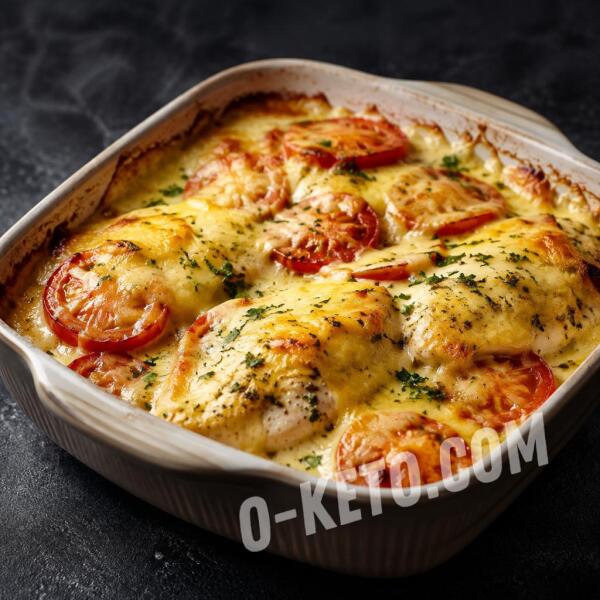 Keto recipes: Chicken Fillet Casserole with Cheese Sauce