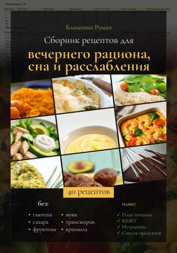 Полный сборник рецептов для вечернего рациона, сна и расслабления