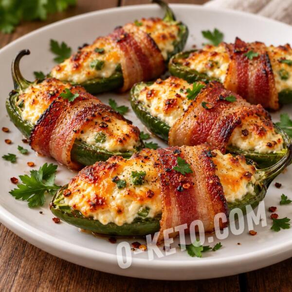 Keto recipes: Cheese and Bacon Stuffed Jalapeños