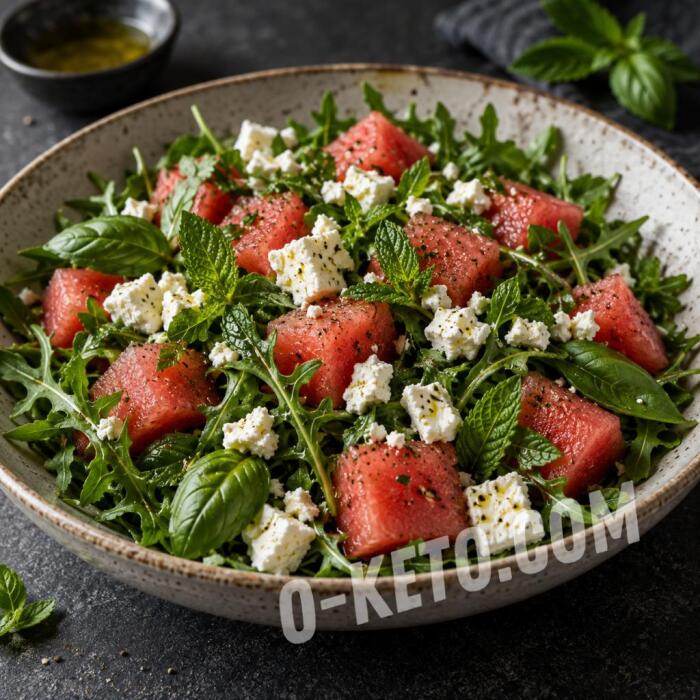 Watermelon, Arugula, and Feta Salad Watermelon, Arugula, and Feta Salad