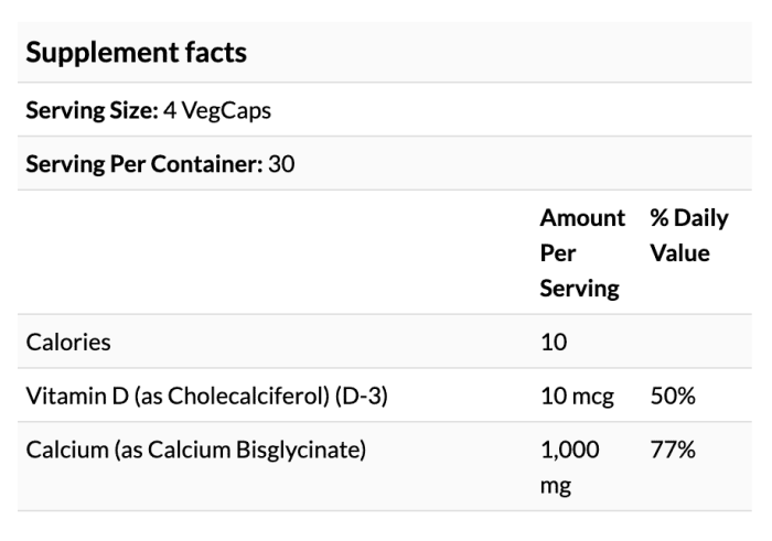 _Solaray,-Calcium-Bisglycinate,-With-Vitamin-D-3,-1,000-mg,-120-VegCaps-(250-mg-per-Capsule)