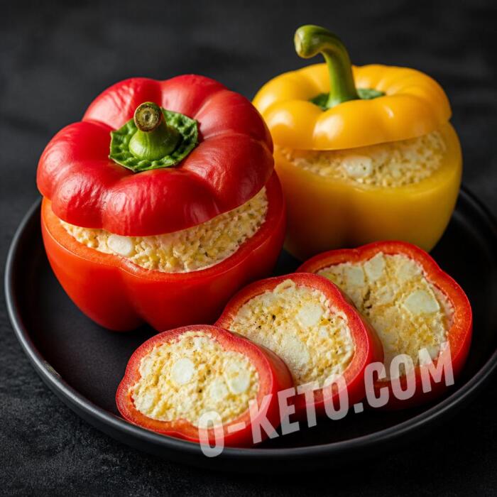 Stuffed Bell Peppers with Cheese and Egg Stuffed Bell Peppers with Cheese and Egg