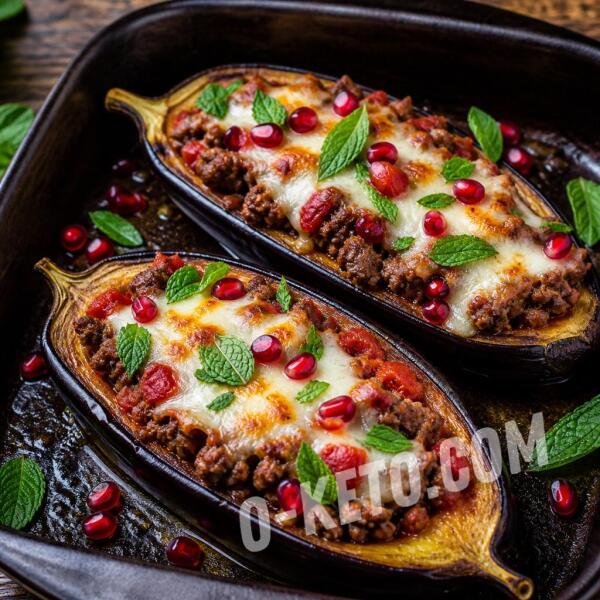 Rețete keto: Vânătă coaptă cu umplutură de carne Rețete keto: Vânătă coaptă cu umplutură de carne