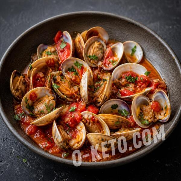 Rețete keto: Vongole cu roșii și usturoi