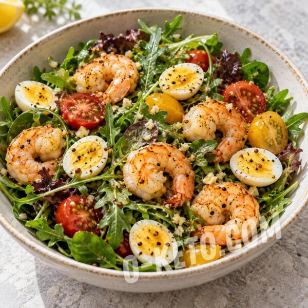 Keto recipes: Shrimp Salad with Quail Eggs Keto recipes: Shrimp Salad with Quail Eggs