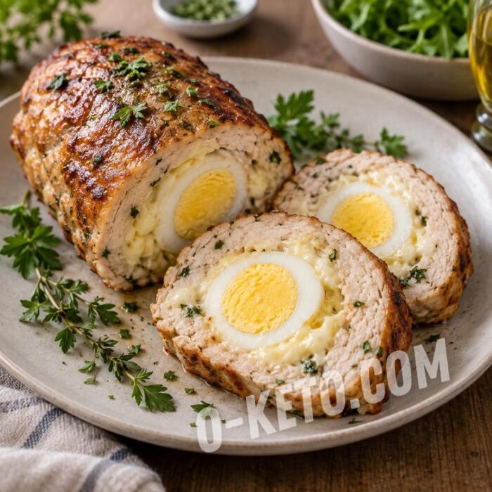 Chicken Roulade with Egg