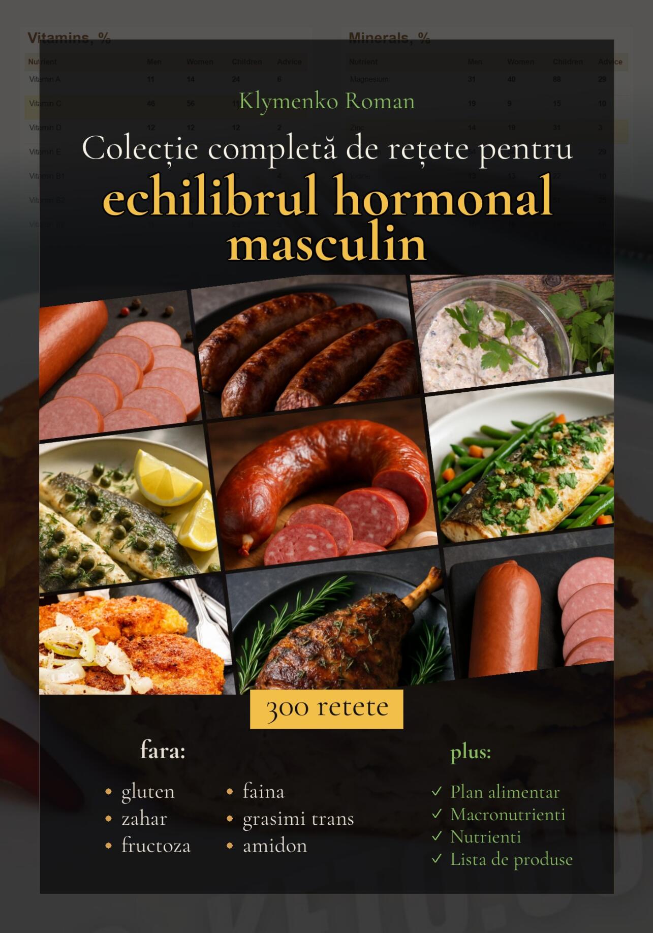 Colecție completă de rețete pentru echilibrul hormonal masculin