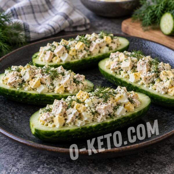 Keto recipes: Chicken-Stuffed Cucumbers Keto recipes: Chicken-Stuffed Cucumbers