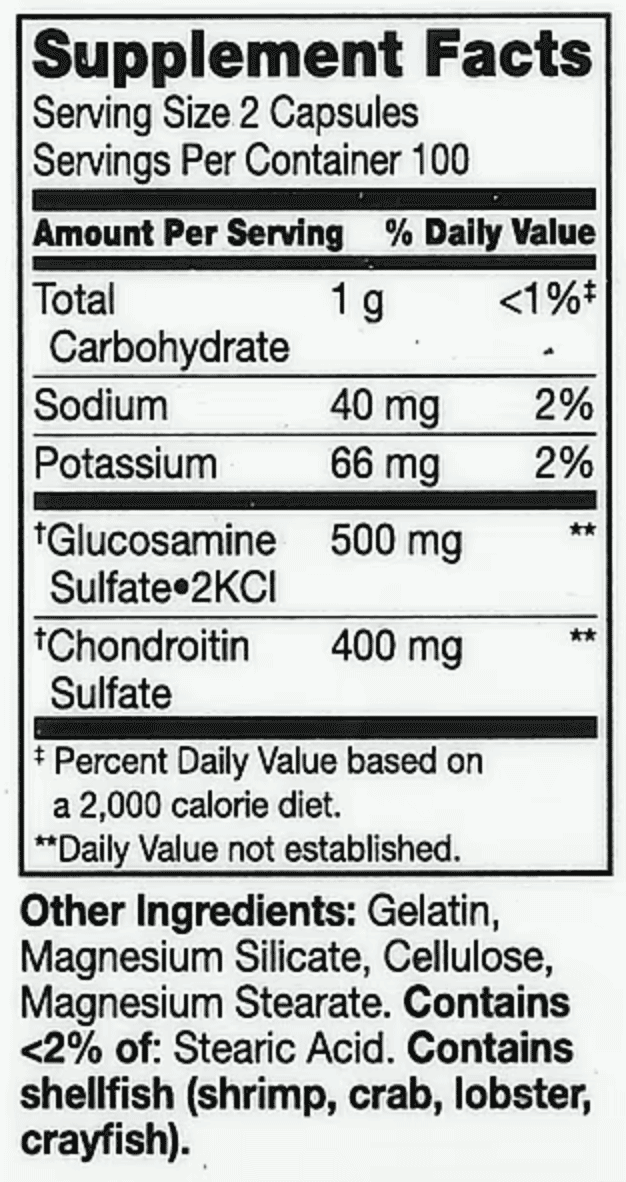 21st-Century,-Glucosamine—Chondroitin,-Original-Strength,-200-Easy-to-Swallow-Capsules