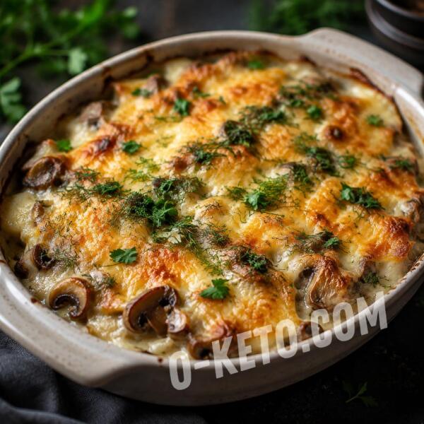 Rețete keto: Budincă de hribi de unt cu smântână și brânză Rețete keto: Budincă de hribi de unt cu smântână și brânză