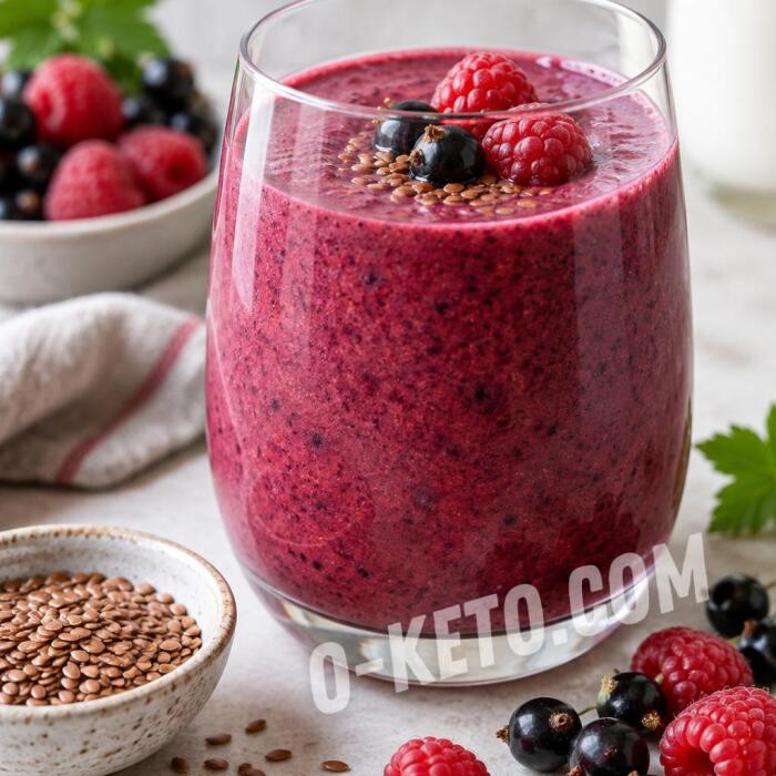 Smoothie cu chefir și fructe de pădure
