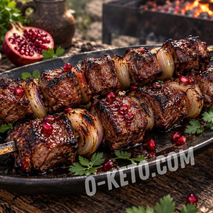 Beef Kebab in Pomegranate Marinade Beef Kebab in Pomegranate Marinade