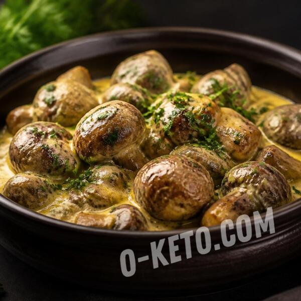 Rețete keto: Champignoni cu sos de ou Rețete keto: Champignoni cu sos de ou