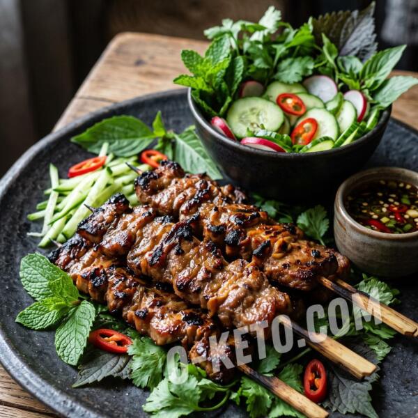 Rețete keto: Frigarui vietnameze de porc cu lemongrass