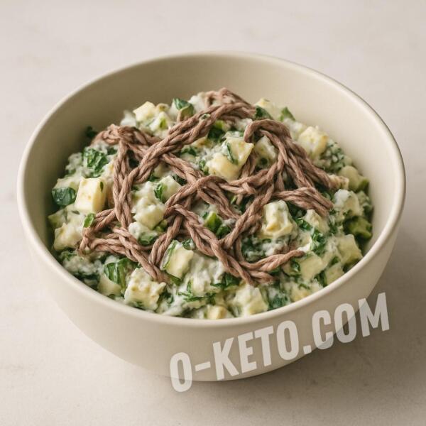 Rețete keto: Salata cu inima de vita fiarta, ou si hrean