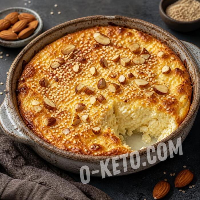 Запеканка творожная с мёдом и миндалём Запеканка творожная с мёдом и миндалём