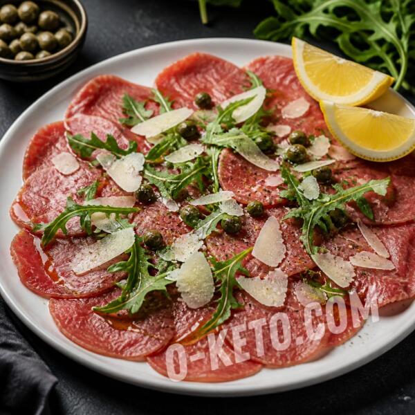 Keto recipes: Beef Carpaccio with Parmesan and Arugula