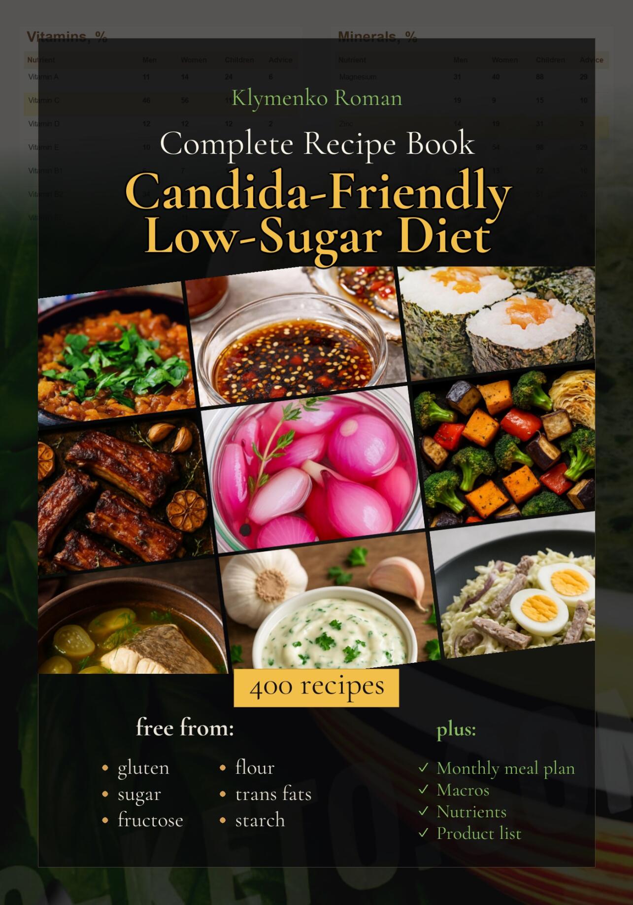 Complete Recipe Book: Candida-Friendly Low-Sugar Diet