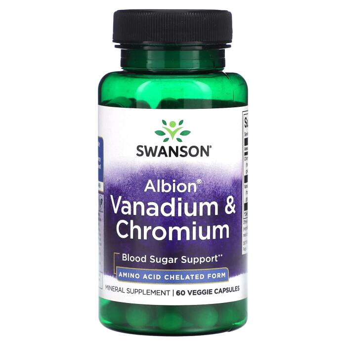 Swanson, Albion Vanadium & Chromium, 60 Veggie Capsules Swanson, Albion Vanadium & Chromium, 60 Veggie Capsules