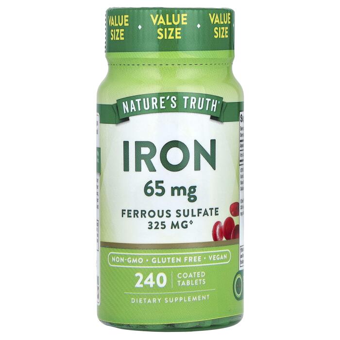 Nature’s Truth, Iron, 65 mg, 240 Coated Tablets Nature’s Truth, Iron, 65 mg, 240 Coated Tablets