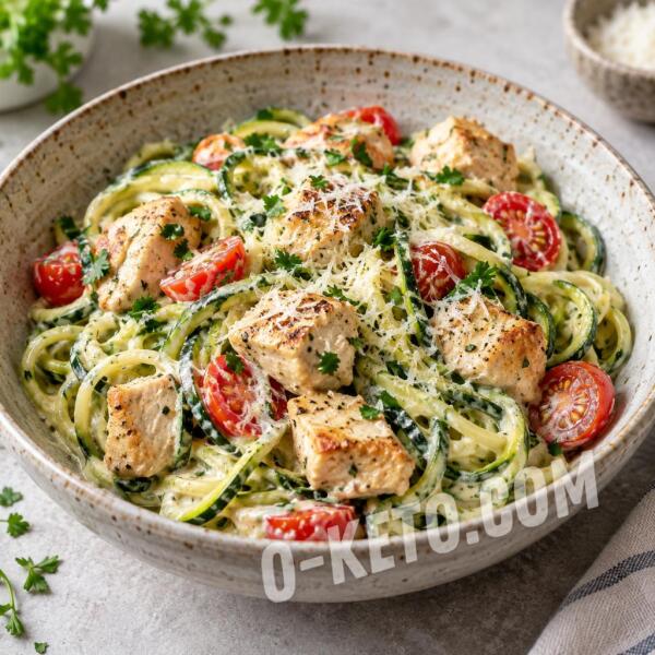 Keto recipes: Courgette Spaghetti with Chicken