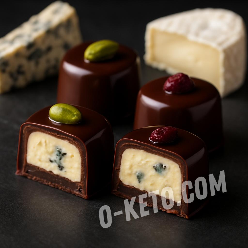 Шоколадные конфеты с сырной начинкой