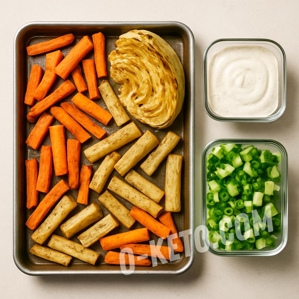 Roasted vegetables and simple fiber-friendly prep components for several days