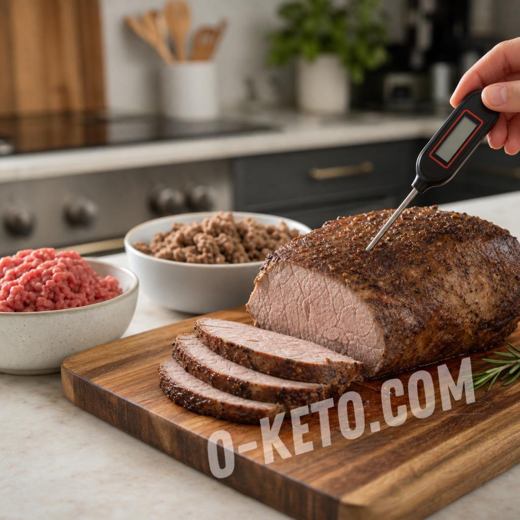 Безопасная проверка температуры готового мяса