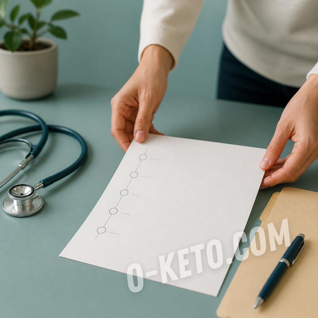 Health timeline prepared for an appointment