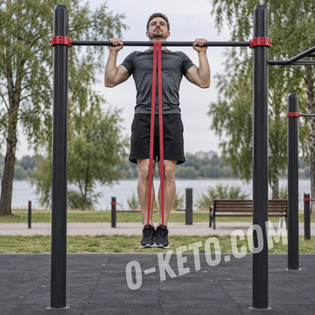 Pull-up progression with a resistance band