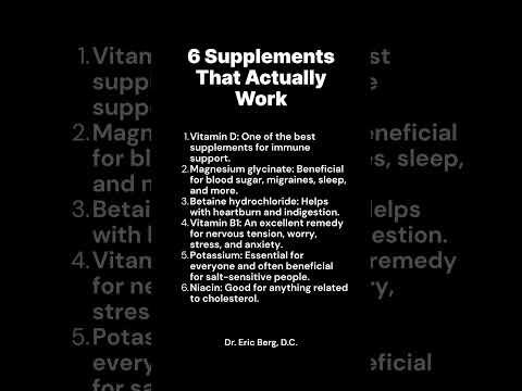 6 Supplements That Actually Work 6 Supplements That Actually Work